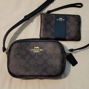 PRISTINE SET Coach Mini Jamie camera bag & matching wristlet